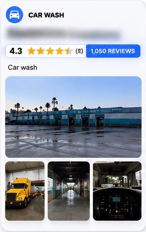 Car wash, 1050 reviews
