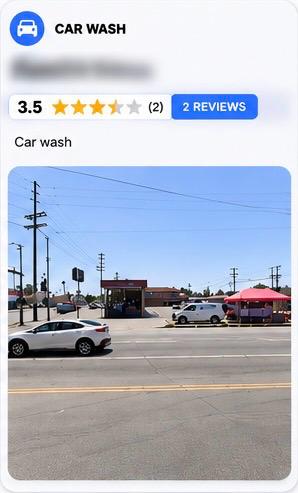 Car wash, 2 reviews